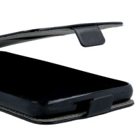 Кожен калъф FLIP FLEXI за LG Q60 черен
